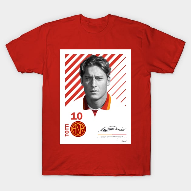 FRANCESCO TOTTI / VINTAGE POSTER LIMITED EDITION T-Shirt by Jey13